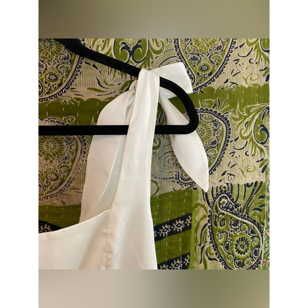 Show Me Your Mumu Ivory Luxe Satin Garden Midi Dress Size Medium Soft Girl - Picture 6 of 14